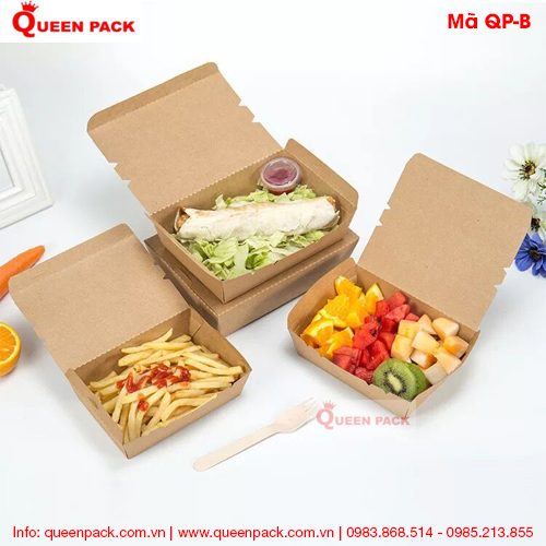 Hộp đựng thức ăn nhanh - Bao Bì Thực Phẩm Queen Pack - Công ty TNHH Queen Pack